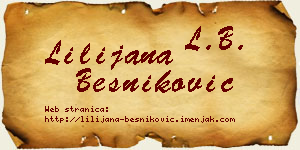 Lilijana Besniković vizit kartica